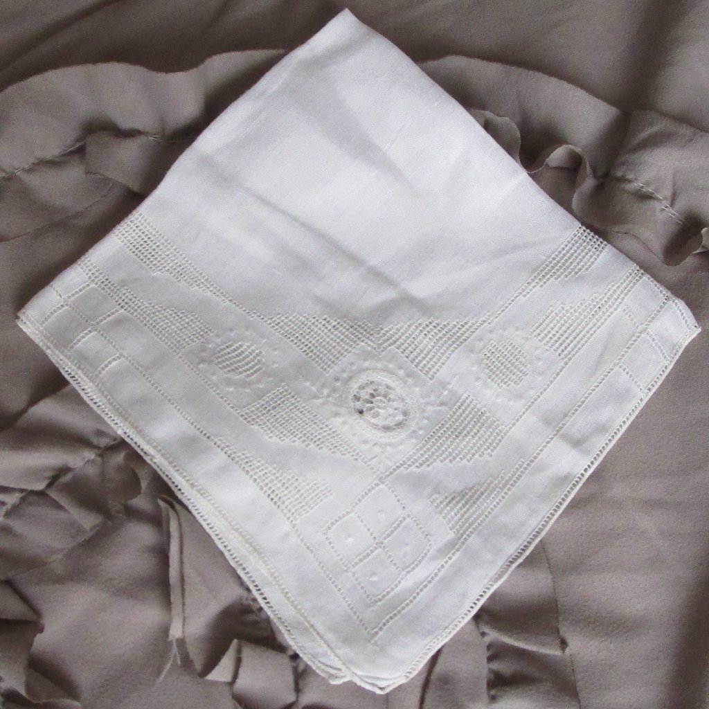 Antique Linen Handkerchief Pocket Square